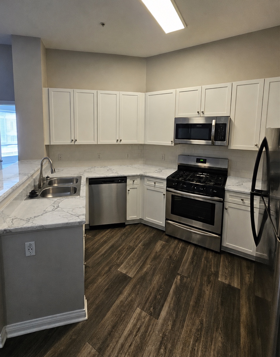 Marble-look surfaces after